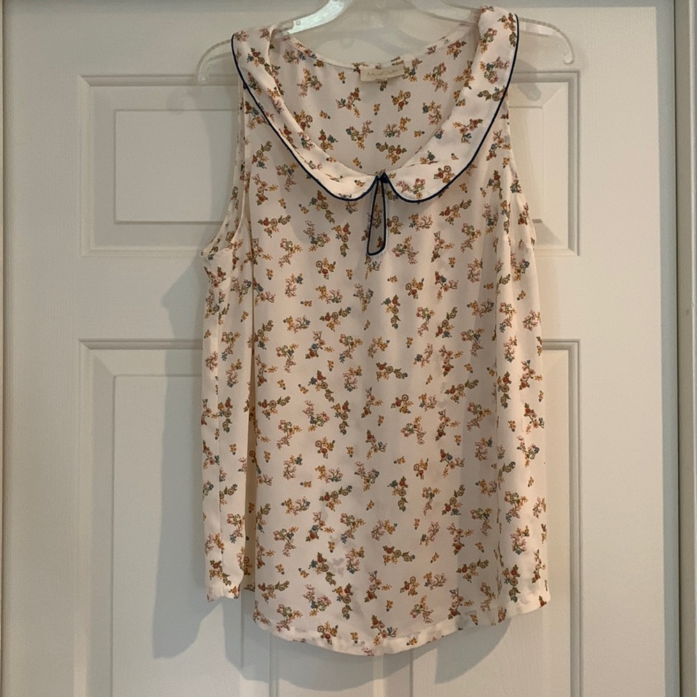 ModCloth floral sleeveless shirt